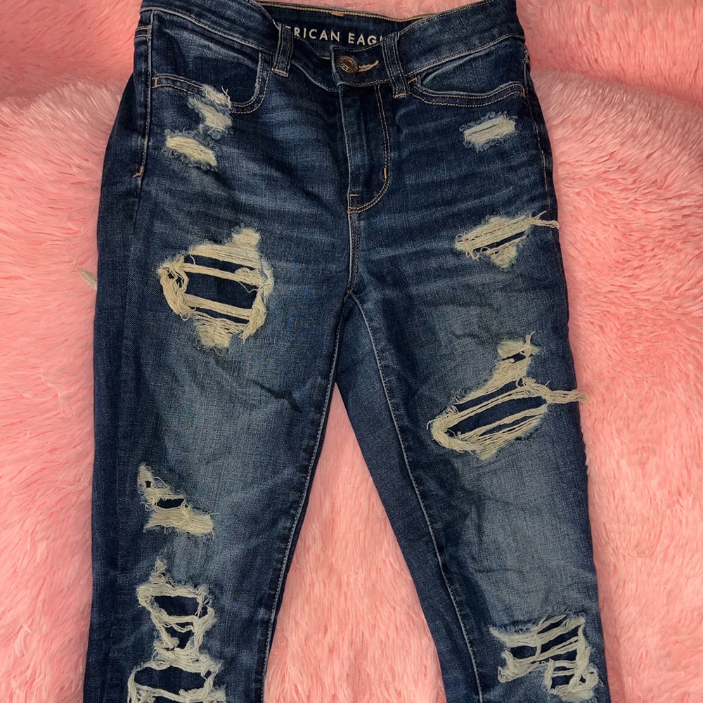 American eagle next level stretch temp tech jeans, size 0 regular.